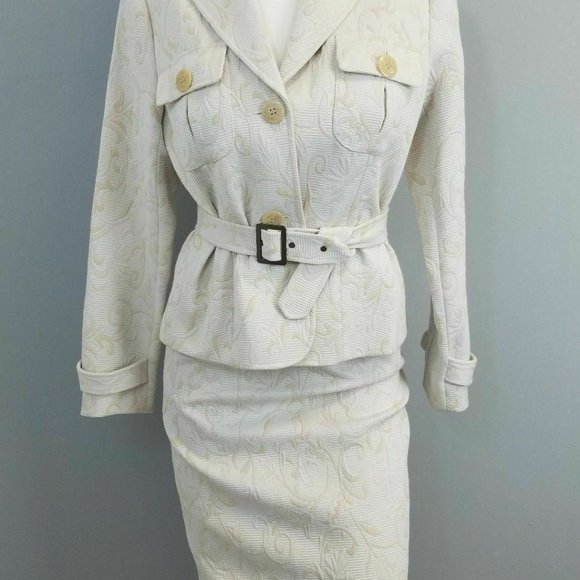 Vintage Spiegel Suit Size 6/8 Beige two piece - Picture 1 of 8